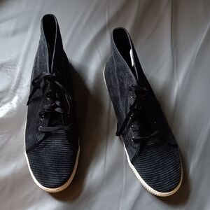 TOMS Women's Black Corduroy High -Top Tennis Shoes 9M